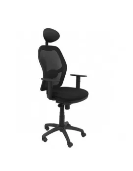 

CHAIR WITH BACKREST MESH BLACK FABRIC BALI BLACK COLOR WITH HEADBOARD