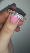 Huitan-anillo de compromiso con Circonia cúbica para mujer, sortija de compromiso, de boda, de lujo, cuadrado, Micro pavé, promesa de amor, gran oferta