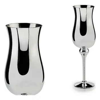 

Candleholder Crystal Silver (14 x 45 x 14 cm)