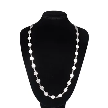 

Necklace jewelery balls (jewelery alloy, silver) 56427