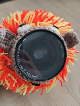 Lente de cámara de punto hecho a mano, anillo decorativo, diseño de cartón, utilería para fotos de bebé, juguete guía Adorable