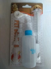 7 unid/set perro botella para gatos Alimentación de Mascotas de agua herramientas cepillo de limpieza de los pezones perforadora gato cachorro gatito Totoro conejo