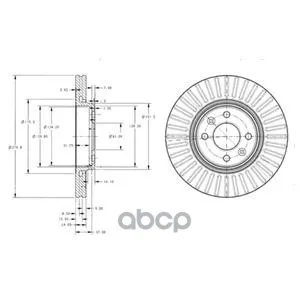 Диск Тормозной Передний Renault Laguna, Megane I-Ii(280мм) Bg3430 Delphi арт. BG3430