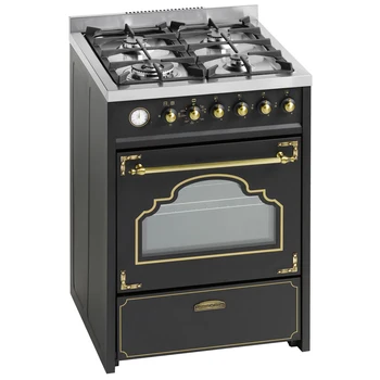 

Plate Zigmund & shtain VGG 38.62 a anthracite brass 4 Burner Gas oven