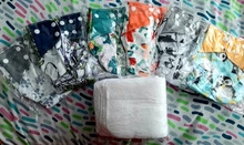 [Simfamily] 6 uds pañal + 6 uds insertar pañal de tela lavable cubierta de pañal ajustable reutilizable de tela pañales disponibles cubierta de pañal