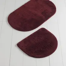 Коврики для ванной нескользящие Противоскользящие коврики Нескользящие противоскользящие цвета Вишневый Овальный 2'Li набор 60X100 cm-50X60 см