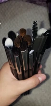 Powder Foundation Makeup-Brush-Set Goat-Hair Blending Professional BEILI Black Luxury