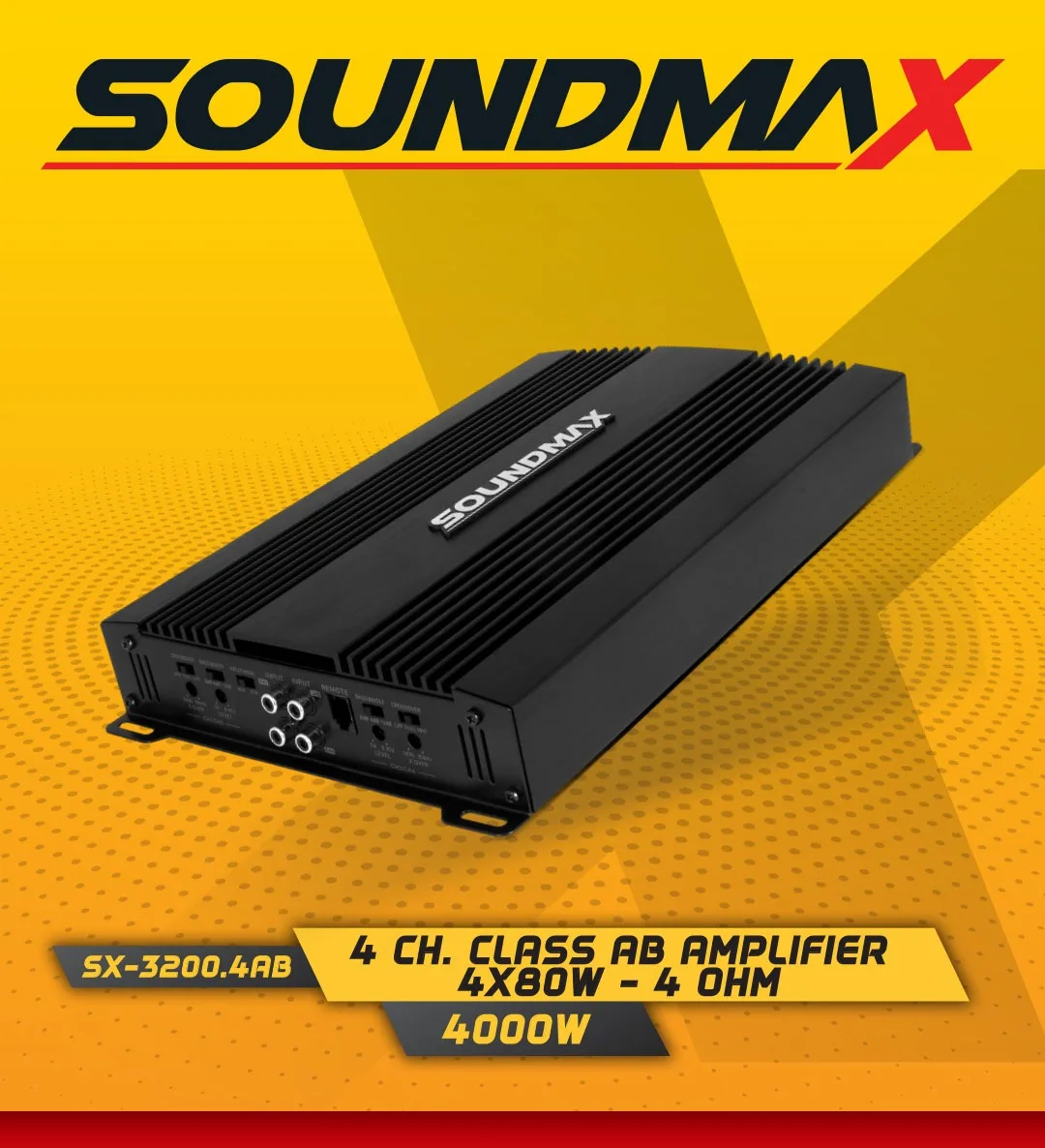 SX-3200.4AB автомобильный усилитель 4 канала RMS Ом: × 80 Вт • 2 120 |