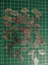 YWXINXI 50 Uds moda simple de filigrana hoja artesanía de metal de la joyería de DIY joyería hecha a mano dije traje Decoración