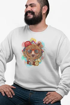 

Angemiel Wear Holiday-Makers Bear White Men 'S Sweatshirt