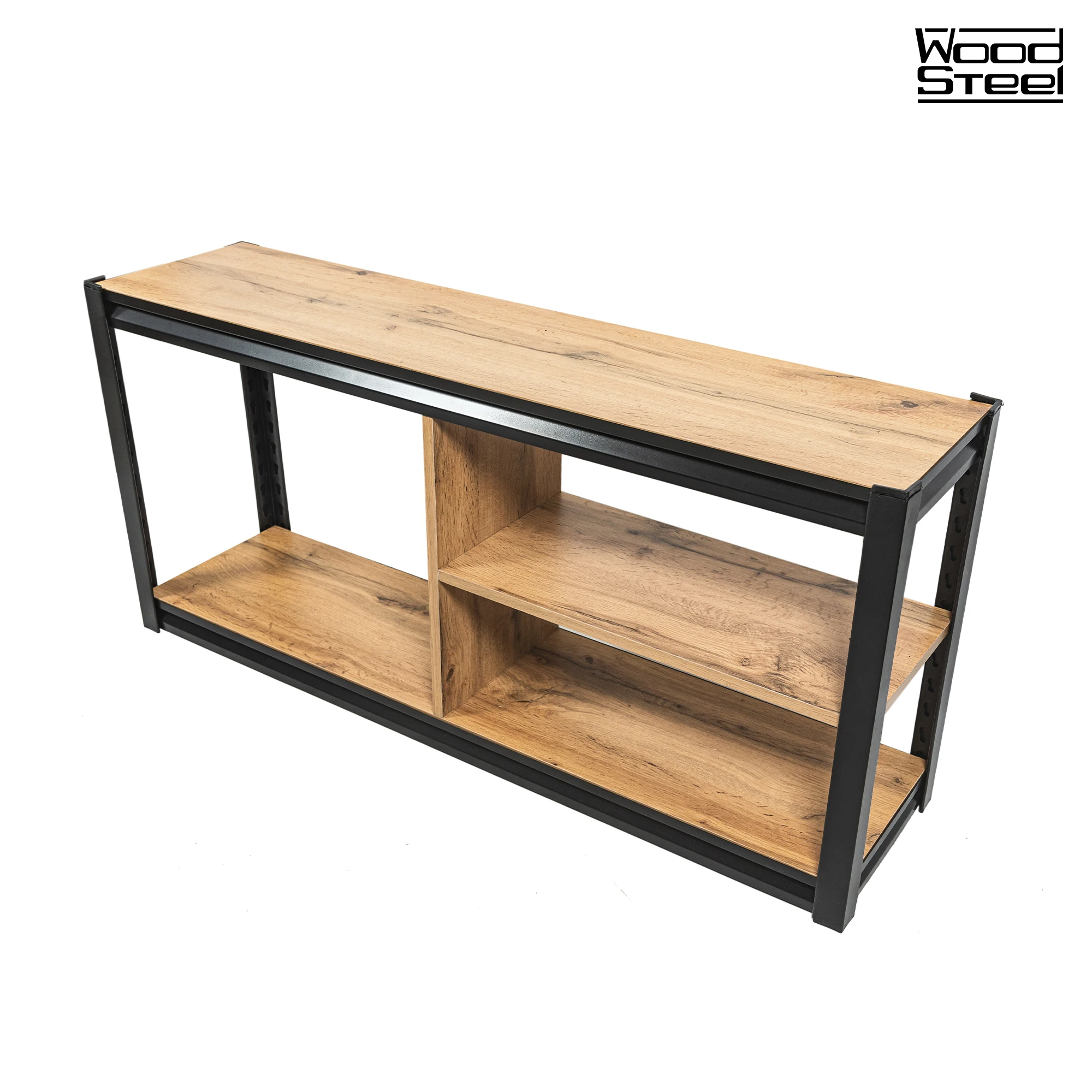 TV Тумба WOOD&ampSTEEL 50x120x30 см в стиле лофт материал каркаса: металлический профиль