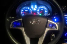 PUFEITE-Botón de volante para Hyundai VERNA SOLARIS, botón de control de música y volumen de audio