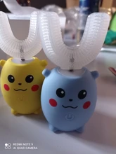XaoMi-cepillo de dientes eléctrico inteligente de silicona para chicos, ultrasónico, automático, con patrón de dibujos animados, 360 grados