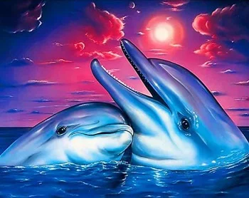 

Diamond painting 40x50 Dolphins