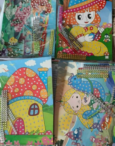 4 sztuk/partia DIY diament naklejki Handmade kryształ wklej malowanie mozaiki Puzzle zabawki losowy kolor dzieci dziecko naklejk