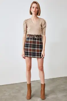 

Trendyol Plaid Skirt TWOAW21ET0517