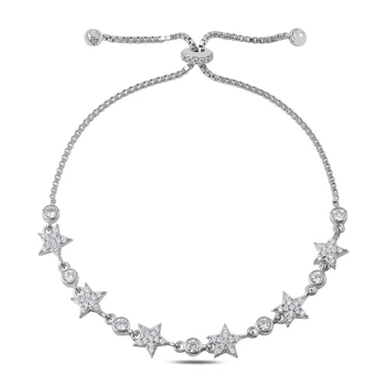 

KUTAYDAN 925 Sterling Silver Zircon Star Elevator Bracelet