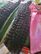 ALI ANNABELLE-Mechones de cabello 100% humano postizo Remy, pelo rizado brasileño color natural, paquetes de 1, 3 o 4 piezas