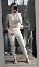 2020 de las mujeres de invierno de 2 piezas conjunto de manga larga Tops leggins y camiseta pantalones conjunto Bodycon Deporte Fitness chándal