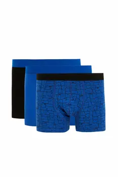 

DeFacto Man Knitted Boxer Men's Summer Casual Knitted Underwear Sets Men's Elastic Pure Color Underwear Set-N9340AZ20SM