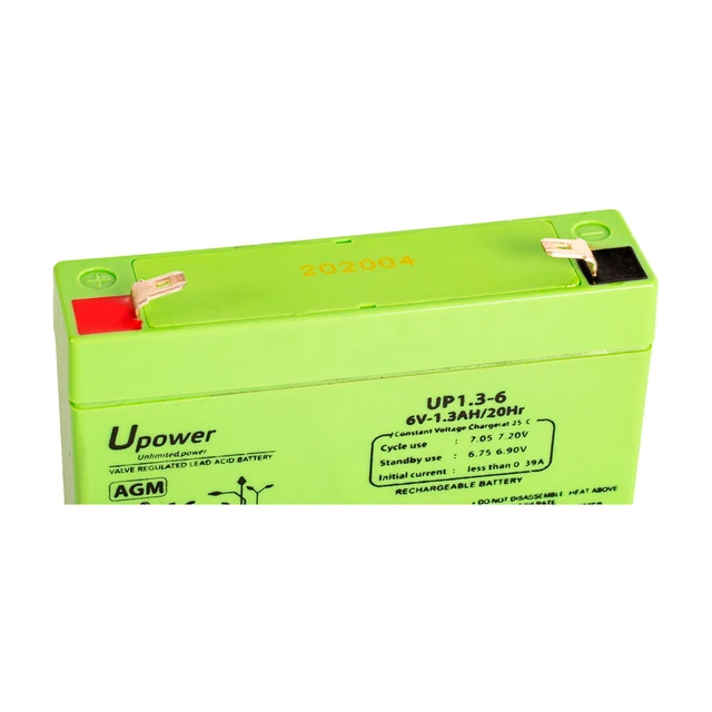 U-power Up1.3-6 6v 1.3ah Rechargeable Lead Agm Battery For Cash Register,  Vending Machine, Security System, Ups/ups - Storage Batteries - AliExpress