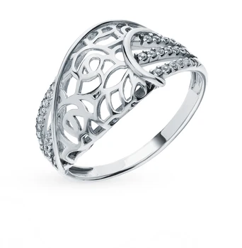 

Silver ring with cubic zirconia sunlight sample 925