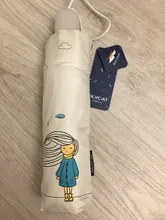 OLYCAT-Paraguas plegable automático para mujer, sombrilla resistente a la lluvia, resistente al agua, Anti UV, 8K, para niñas