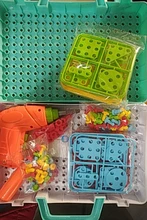 Tornillo de perforación 3D para niños, mosaico creativo, puzle, juguetes de bloques de construcción, taladro eléctrico, bricolaje, juguete educativo