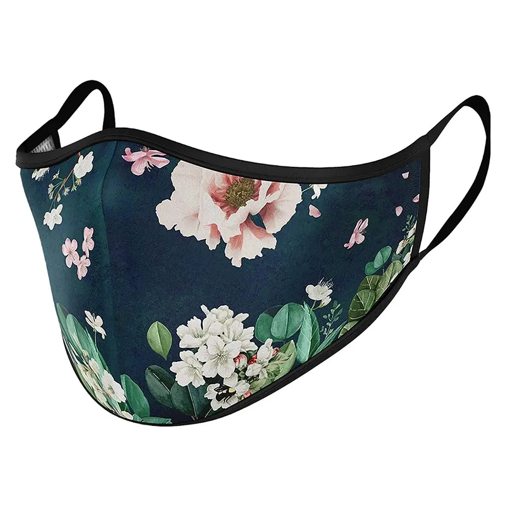Face Mask Dust-Proof Protective Mask Adult Children Washable Adjustable Cloth Mask Hanging Ear 3D Pattern Comfortable Fit
