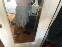 Minifaldas con estampado de lunares para mujer, faldas cortas con volantes y lazo atado a la cintura, estilo informal, con estampado de puntos, 2019