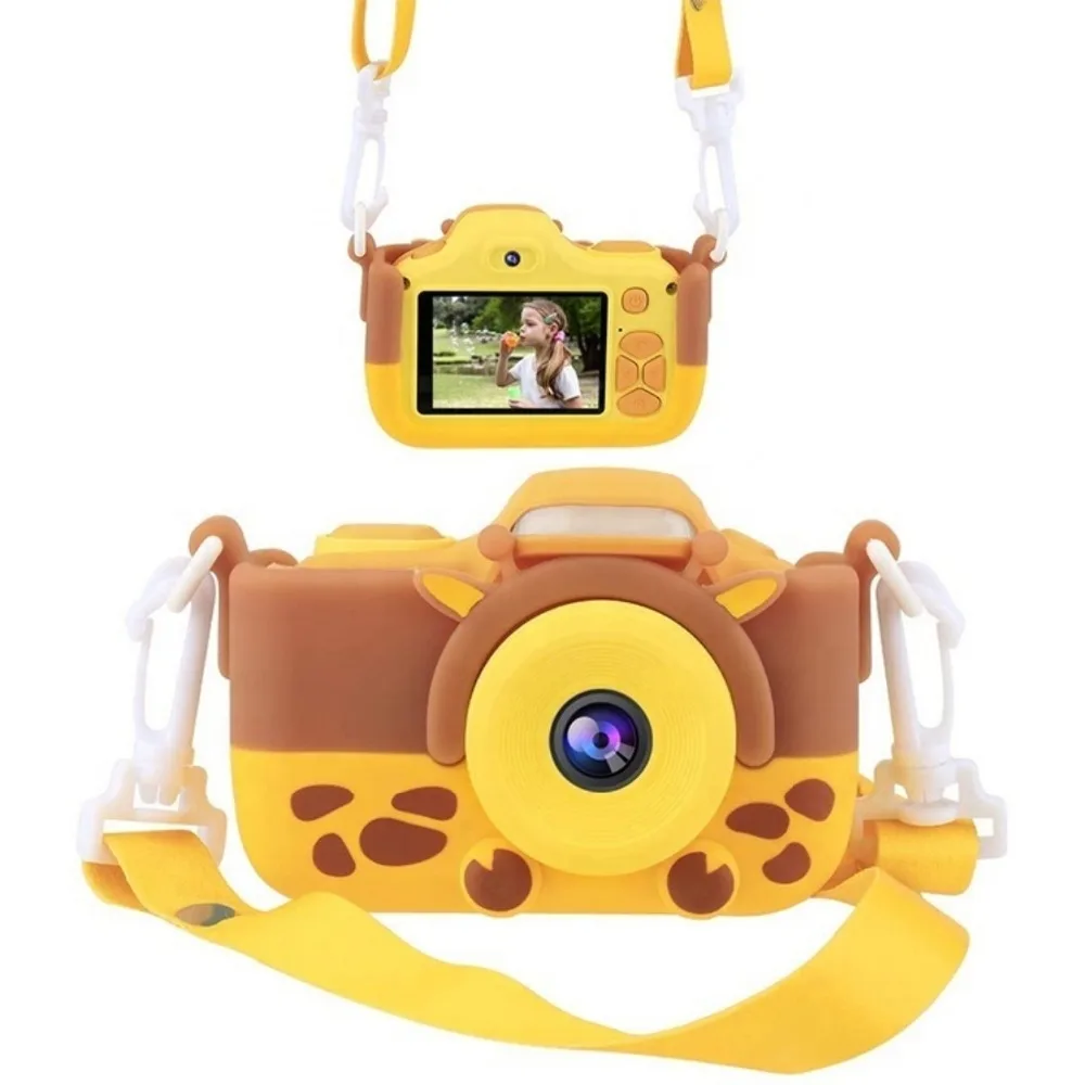 Children's camera giraffe, with flash and selfie camera + memory card 4 GB camera toy for children birthday gift for girls and children Point & Shoot
