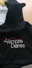 Sudadera corta con capucha de The Vampire Diaries para mujer, Jersey rosa, ropa de calle para niña, Tops de manga larga para primavera