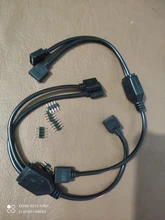 Conector de cinta LED RGB de 4 pines, 1 a 1, 2, 3, 4 y 5 enchufes, Cable bifurcador de corriente, aguja de 4 pines, conector hembra, Cable para tira de luz Led RGB