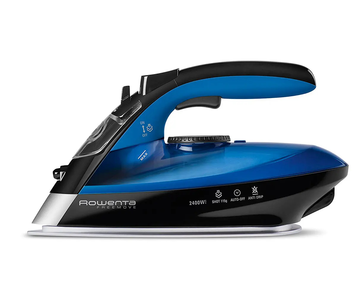 ROWENTA DE5010 FREEMOVE BLUE BLACK STEAM IRON 2400W WIRELESS WITH  INTELLIGENT CHARGING TECHNOLOGY MICROSTEAM 400 LASER| | - AliExpress