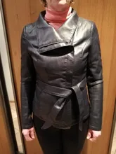 Jacket Short Turn-Down-Collar Spring Faux-Leather AORRYVLA Fashion Women New Length Slim-Style