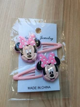 Disney serie Clip Mickey Minnie de pelo de los niños Clip niña horquilla de pelo Clip accesorios de dibujos animados flequillo de Clip no daño pelo regalo