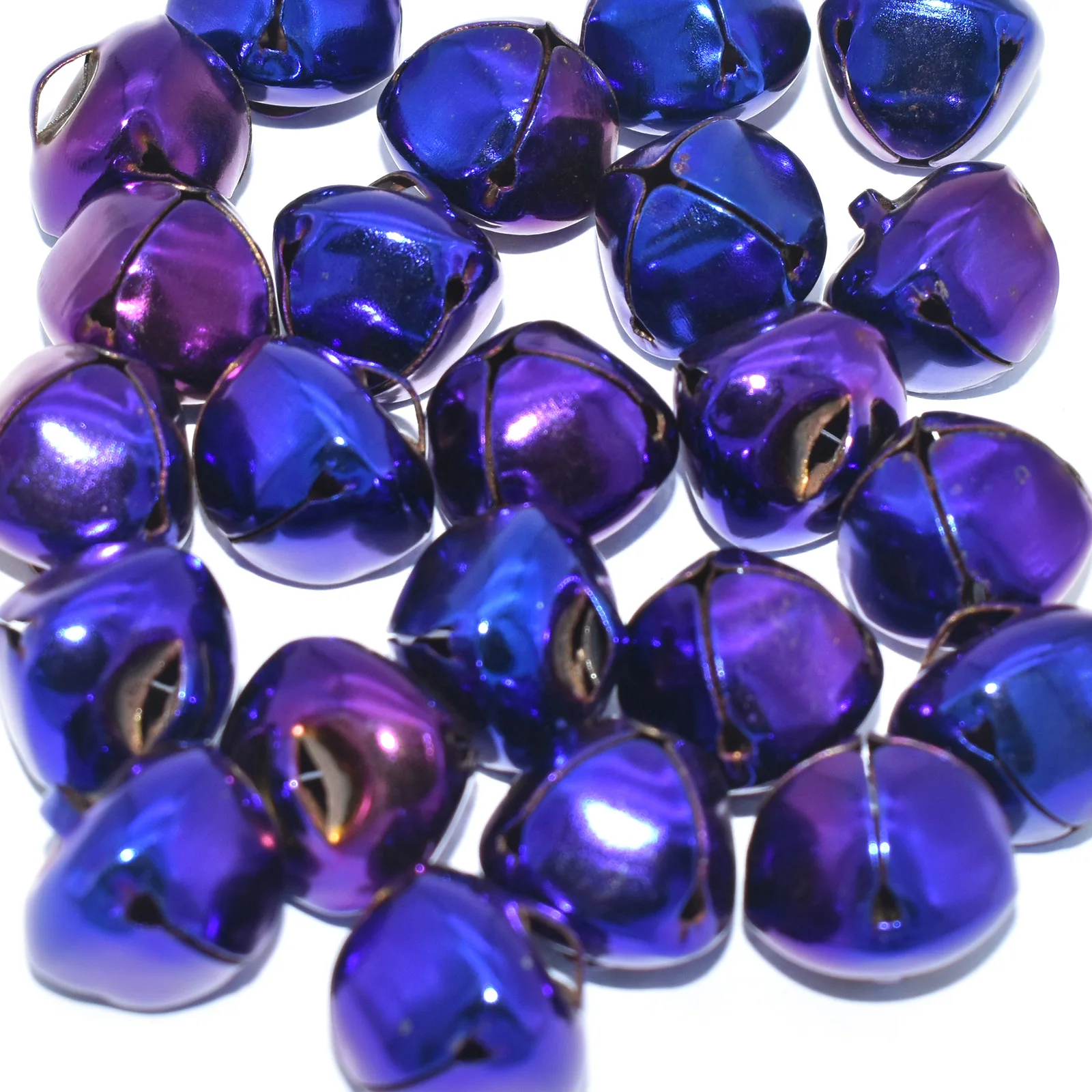 

Blue-Purple Christmas Jingle Bells Craft Bells Bulk DIY Bells for Christmas Festival Decoration Ornament Bells Supplies 20PCS