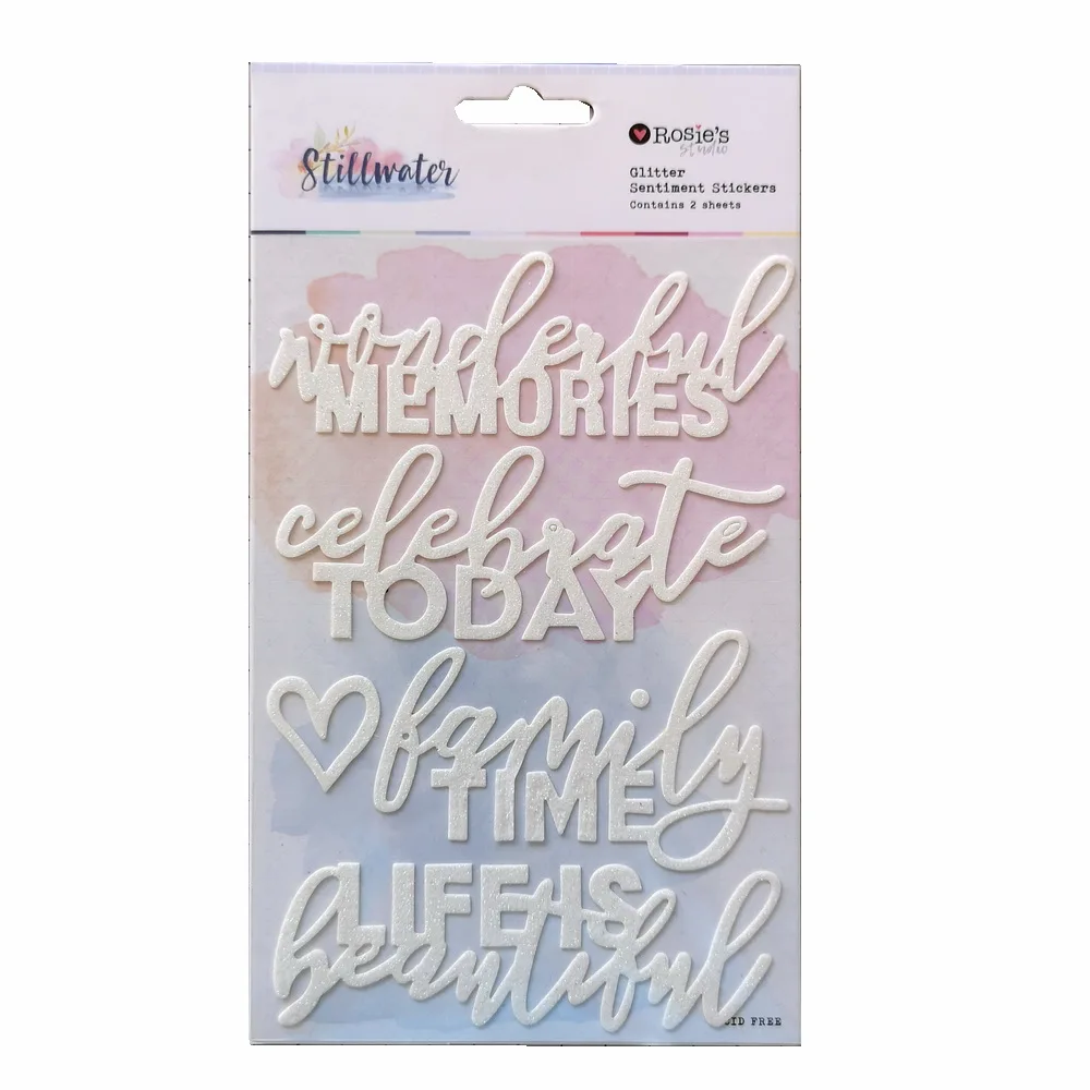 

CRZCrafter Glitter Sentiment Stickers for Scrapbooking Journal Planner Cardmaking embellishments