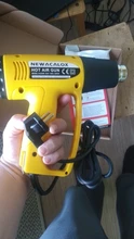 NEWACALOX-Pistola de aire caliente industrial, termorregulador LCD de 2000W, 220V, apto para enchufe de la UE, pistolas de calor con envoltura termal, boquilla de calentador