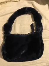 Hobos-Bolso de hombro de felpa suave para mujer, Cartera de mano femenina, de diseño Simple, a la moda, Baguette