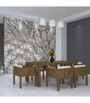 

Mural-Meadow (black and white)