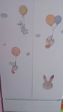 Wall-Stickers Balloon Room-Decor Vinyl Baby-Room Rabbit Waterproof Cartoon Child Kawaii