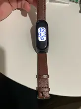 De Cuero Negro carcasa de oro rosa reloj inteligente banda de Xiaomi Mi band 6 4 5 correa para xiaomi mi banda 5-4-3-6 de la pulsera de la correa de