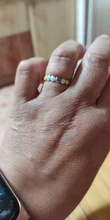 LEKANI-anillo de compromiso romántico para mujer, de Plata de Ley 925 auténtica, sortijas de Corazón Arco Iris apilables, joyería fina