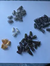 50 Uds. De abalorios de aleación de 17x10mm, accesorios de joyería, colgante con forma de flor antigua, para fabricación de joyería DIY