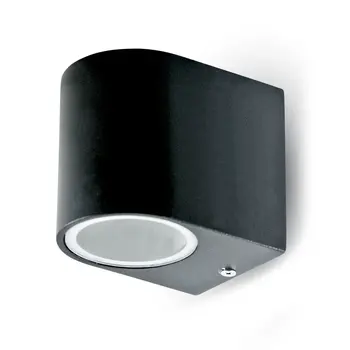 

V-TAC LD9008 wall lamp circular attack GU10 IP44 remanufactured black lighting one side SKU-7508