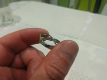 Huitan-anillo cruzado en forma de X de dos tonos para mujer, joyería de moda de boda, sortijas grandes y modernas de piedra CZ deslumbrantes