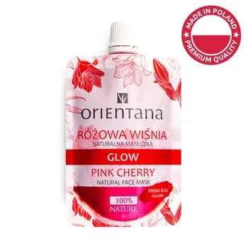 

Orientana 98% Natural 100% Vegan GLOW FACE MASK Pink Cherry with active plant extracts & minerals from Jeju island, 30 ml
