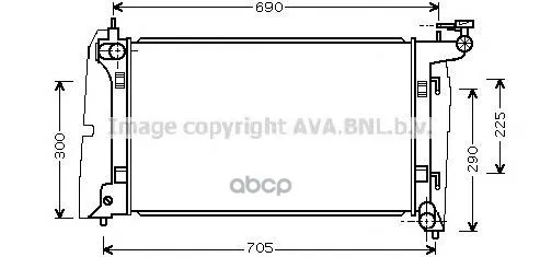 Engine Cooling radiator Ava. TO2323