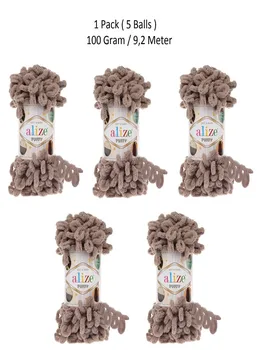 

Thread 1 Pack ( 5 Balls ) Alize Puffy Hand Knitting Yarn Colour Number: 530 ( Beige )